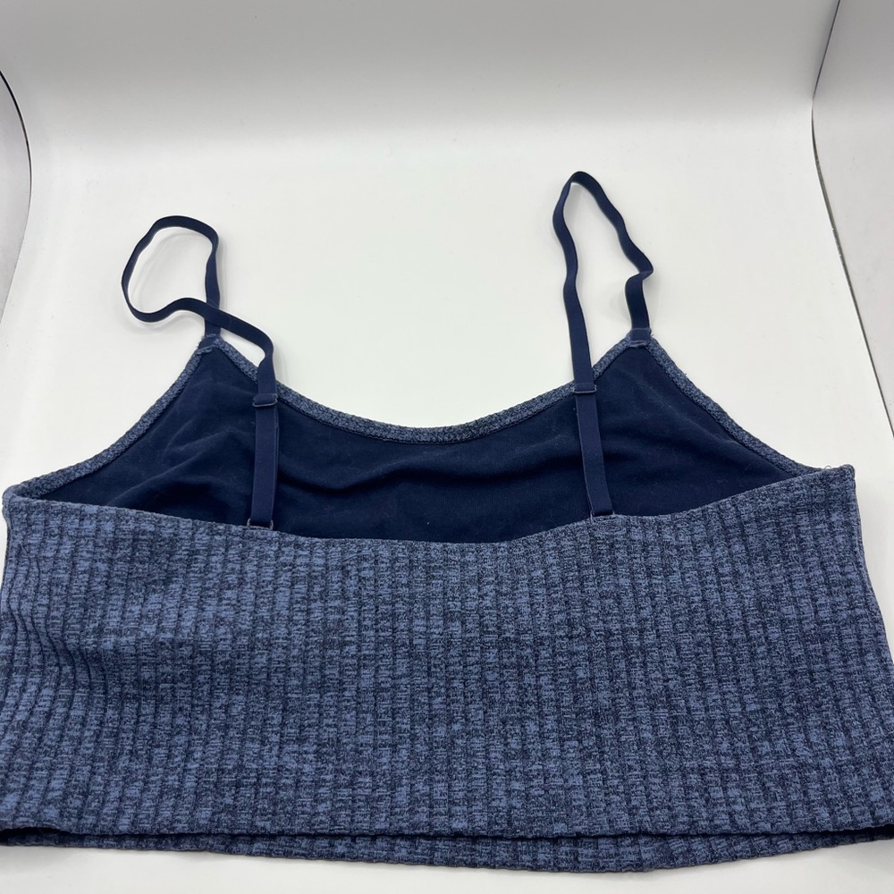 Blue Ribbed Women's Top - Picture 5 of 5